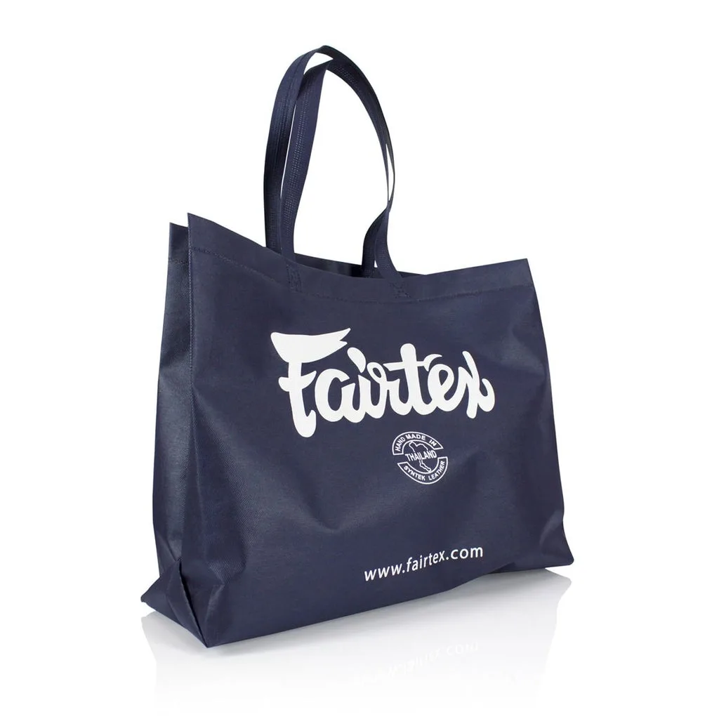 Тъмносиня чанта Fairtex Save Earth Tote Bag с лого на Fairtex отпред