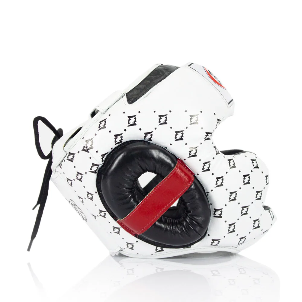 Fairtex Super Sparring Headguard HG10 — White/Black