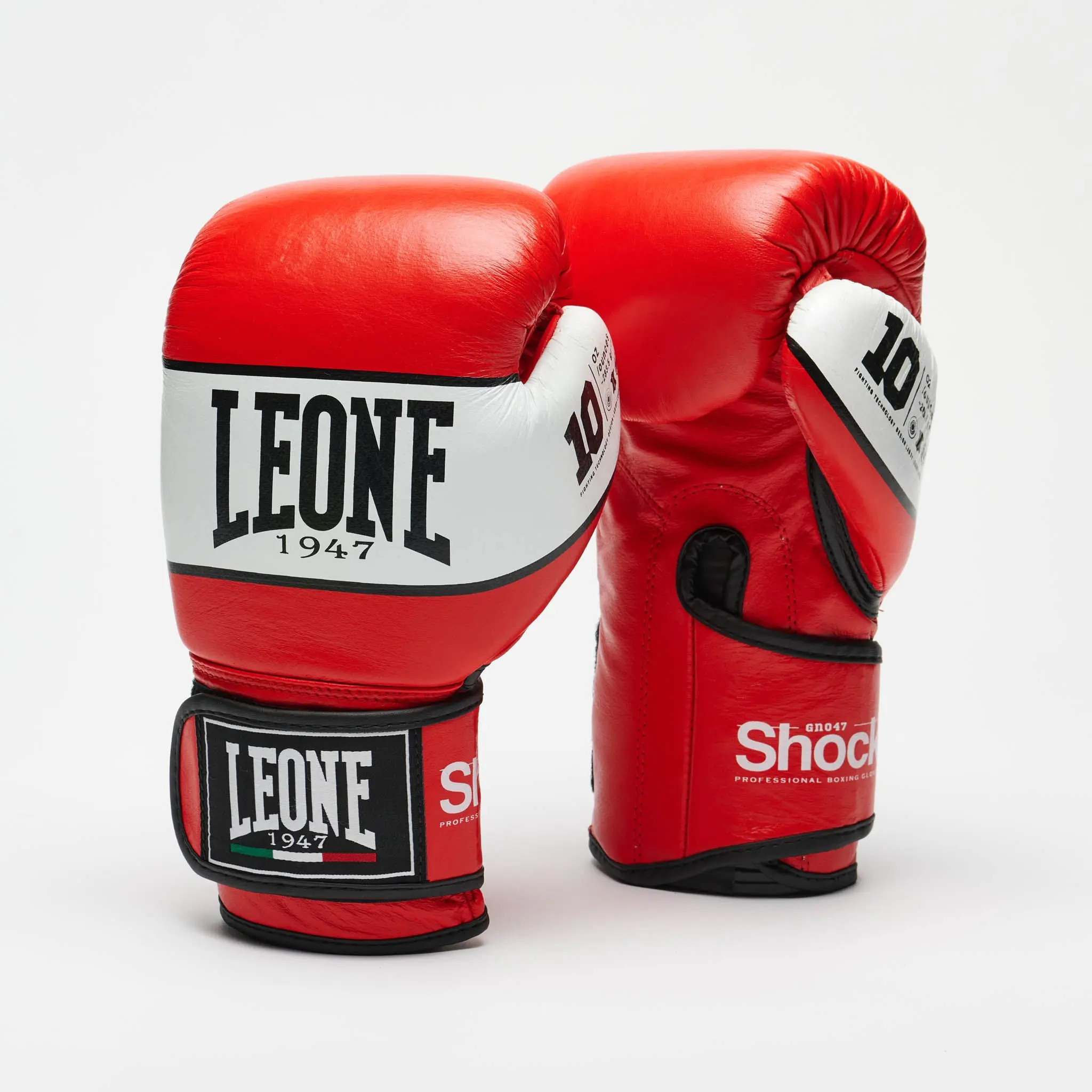 Leone - SHOCK Boxing Gloves GN047 / Red отблизо