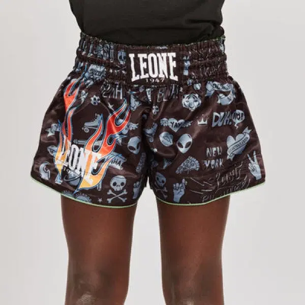Leone 1947 FLAMES KICK SHORTS KIDS - ABJ20 - Black