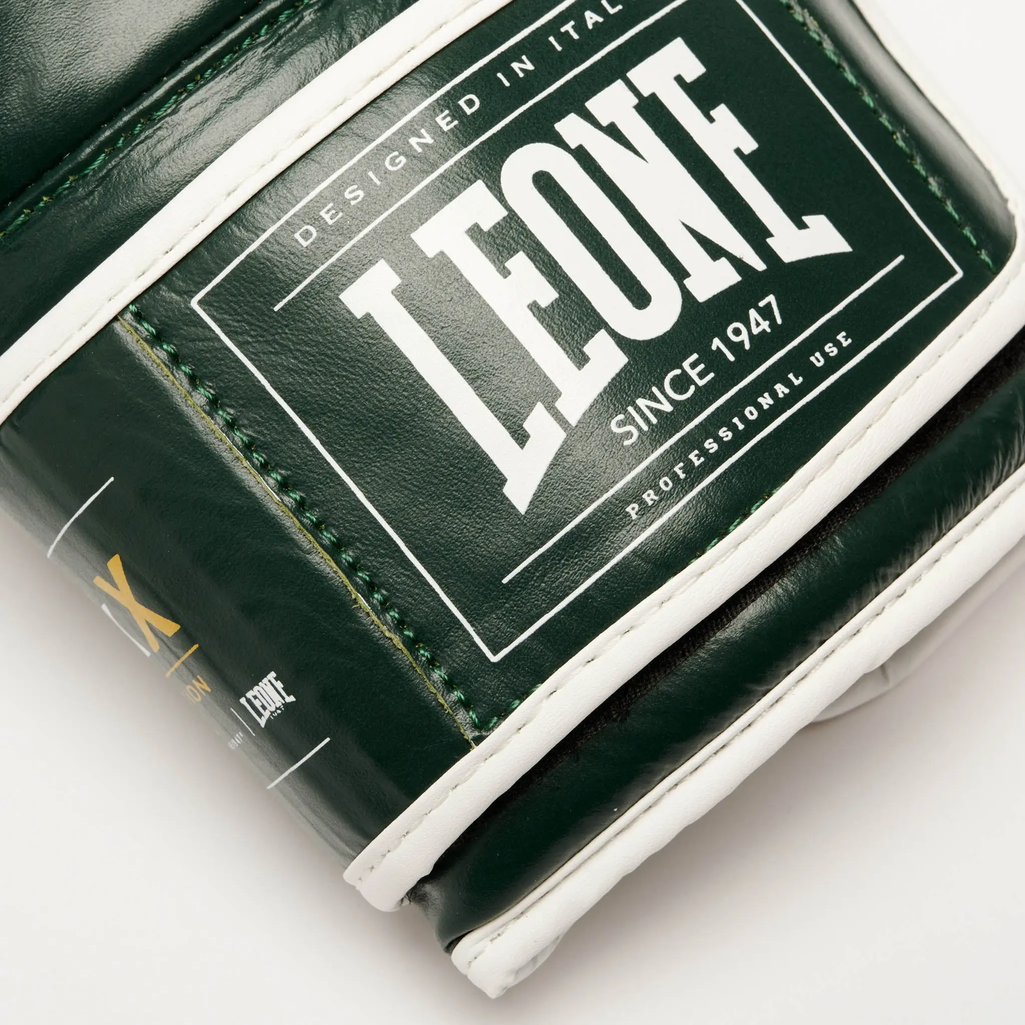 Leone - SHOCK X BOXING GLOVES GN047X / Green преден изглед с детайли