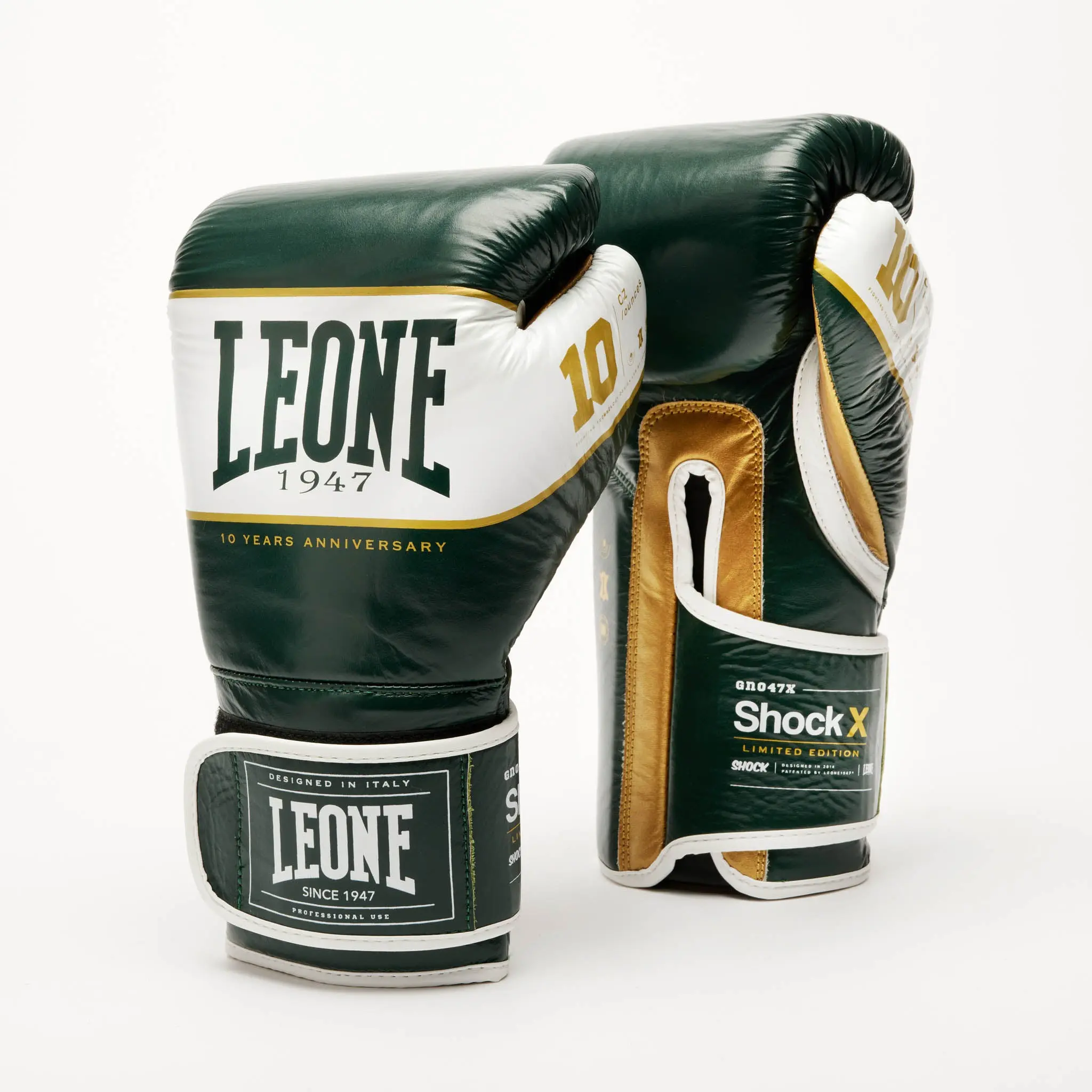 Leone - SHOCK X BOXING GLOVES GN047X / Green преден изглед