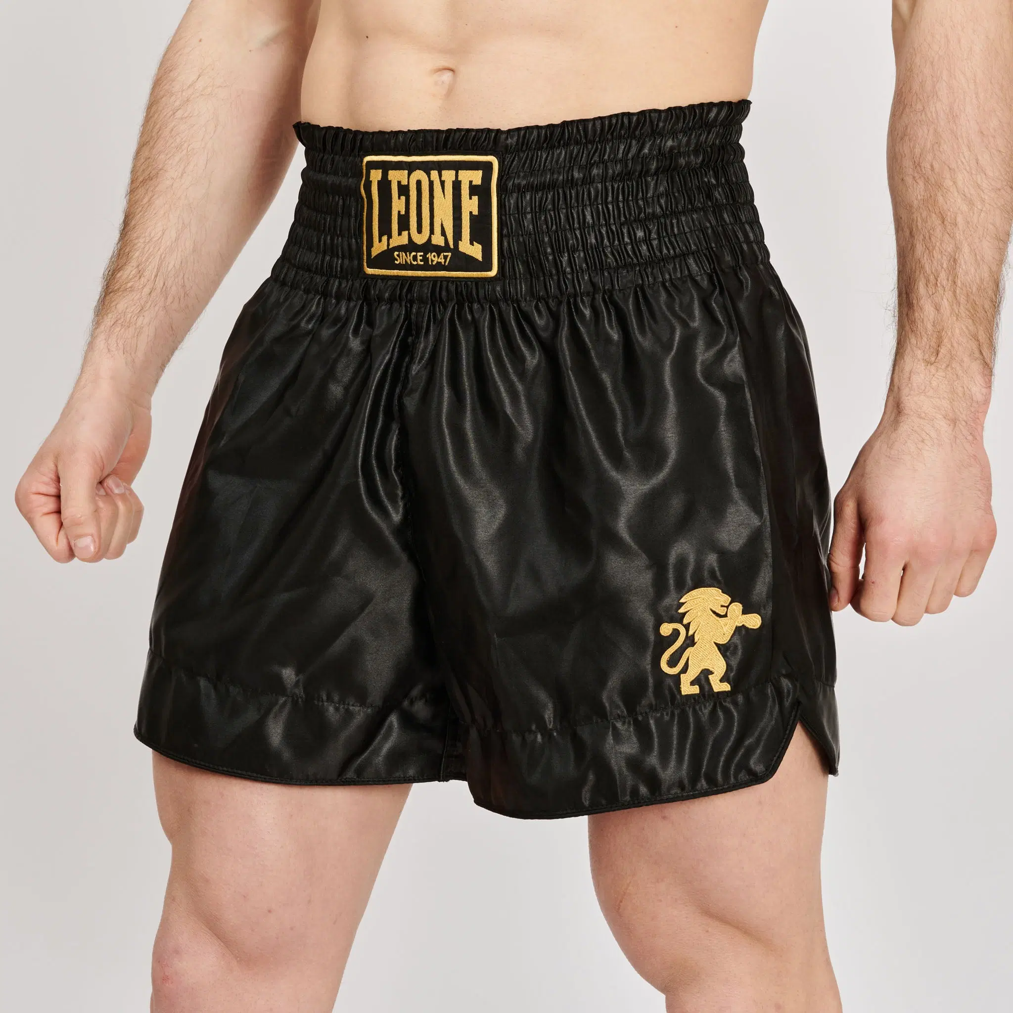 Leone 1947 - BASIC 2 KICK SHORTS - Black - Муай Тай Шорти - AB970