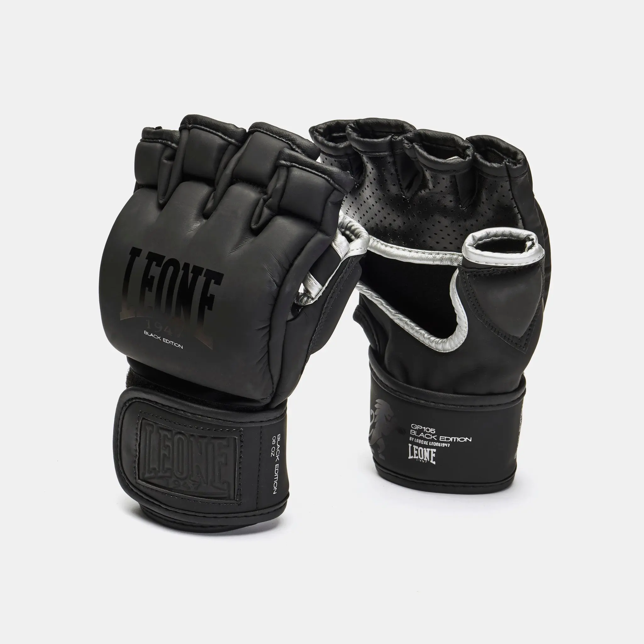 Leone - BLACK EDITION MMA GLOVES GP105 - Black, преден изглед
