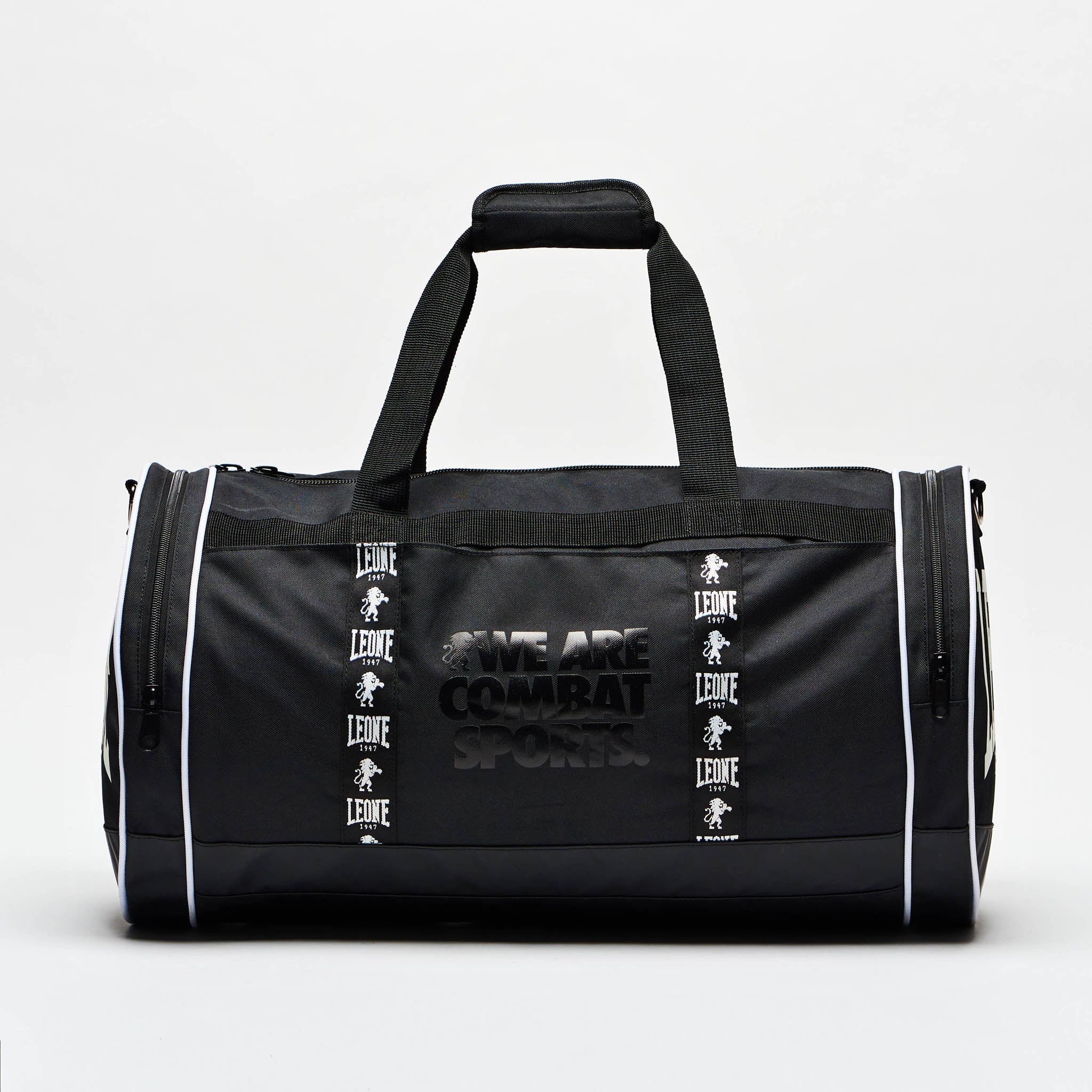 Leone 1947 Ambassador Duffel Bag - Black преден изглед с презрамка