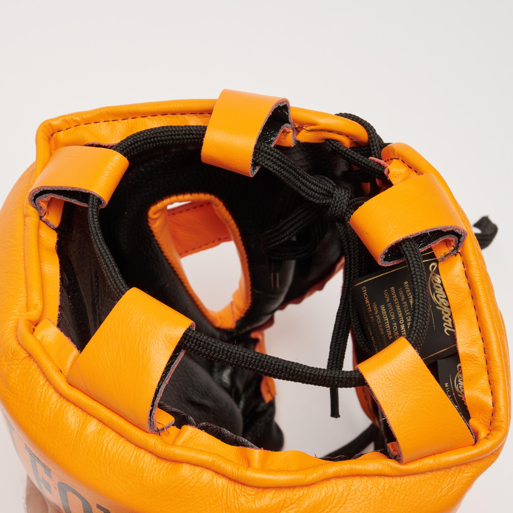 Leone 1947 Augusto Classic Headgear - Orange вътрешен изглед с етикет