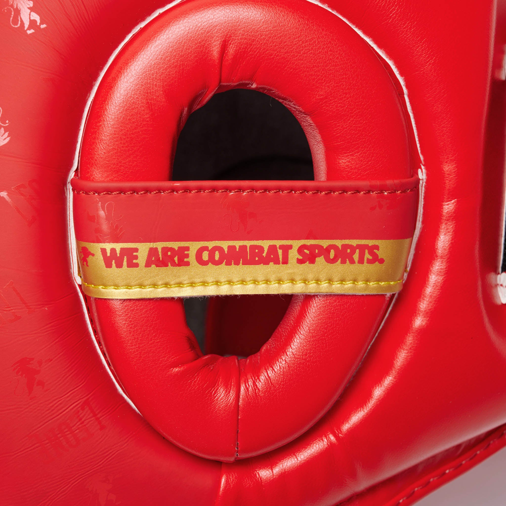 Leone 1947 DNA Headgear - Red златист надпис "WE ARE COMBAT SPORTS"