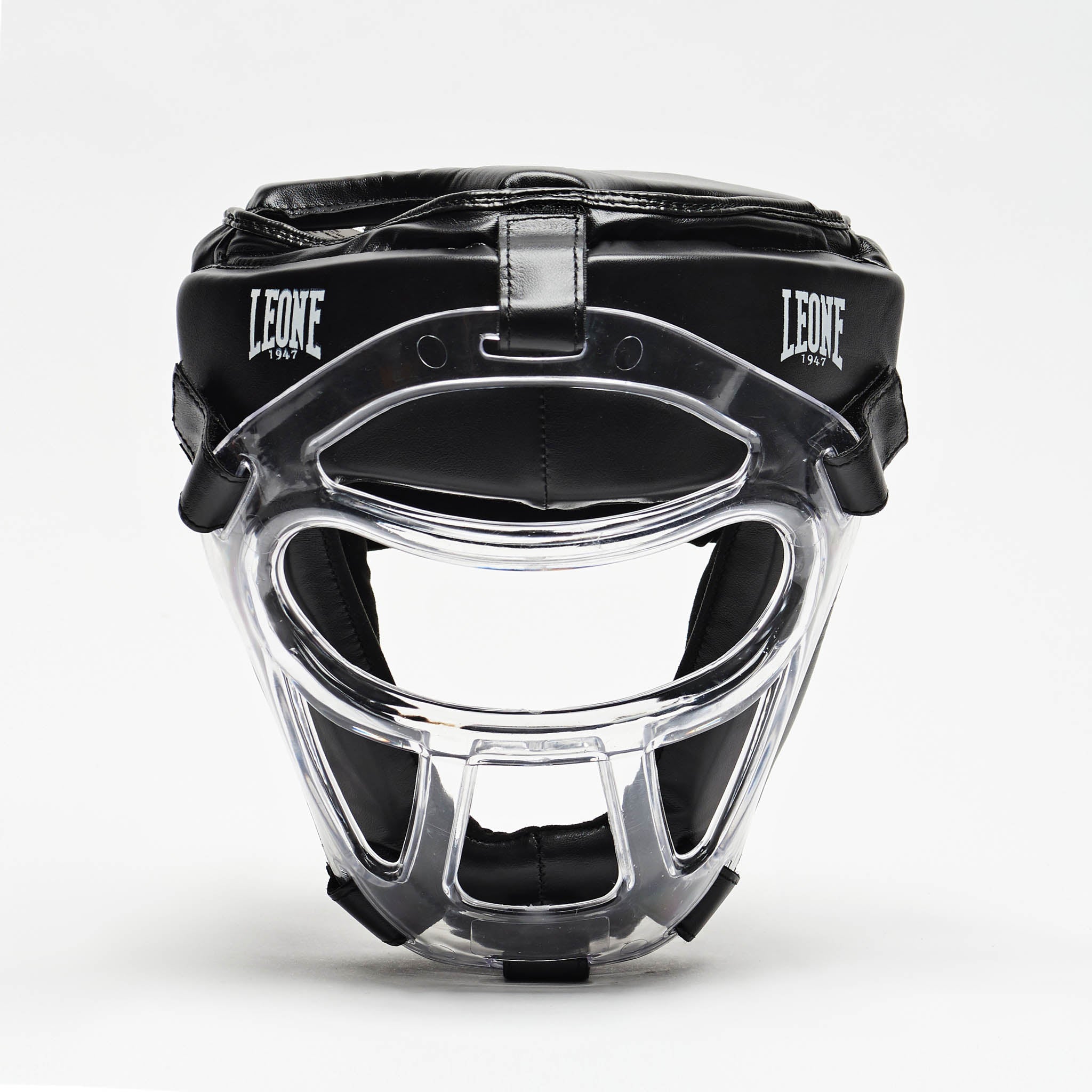 Leone 1947 Plastic Pad Headgear - Black преден изглед с две лога