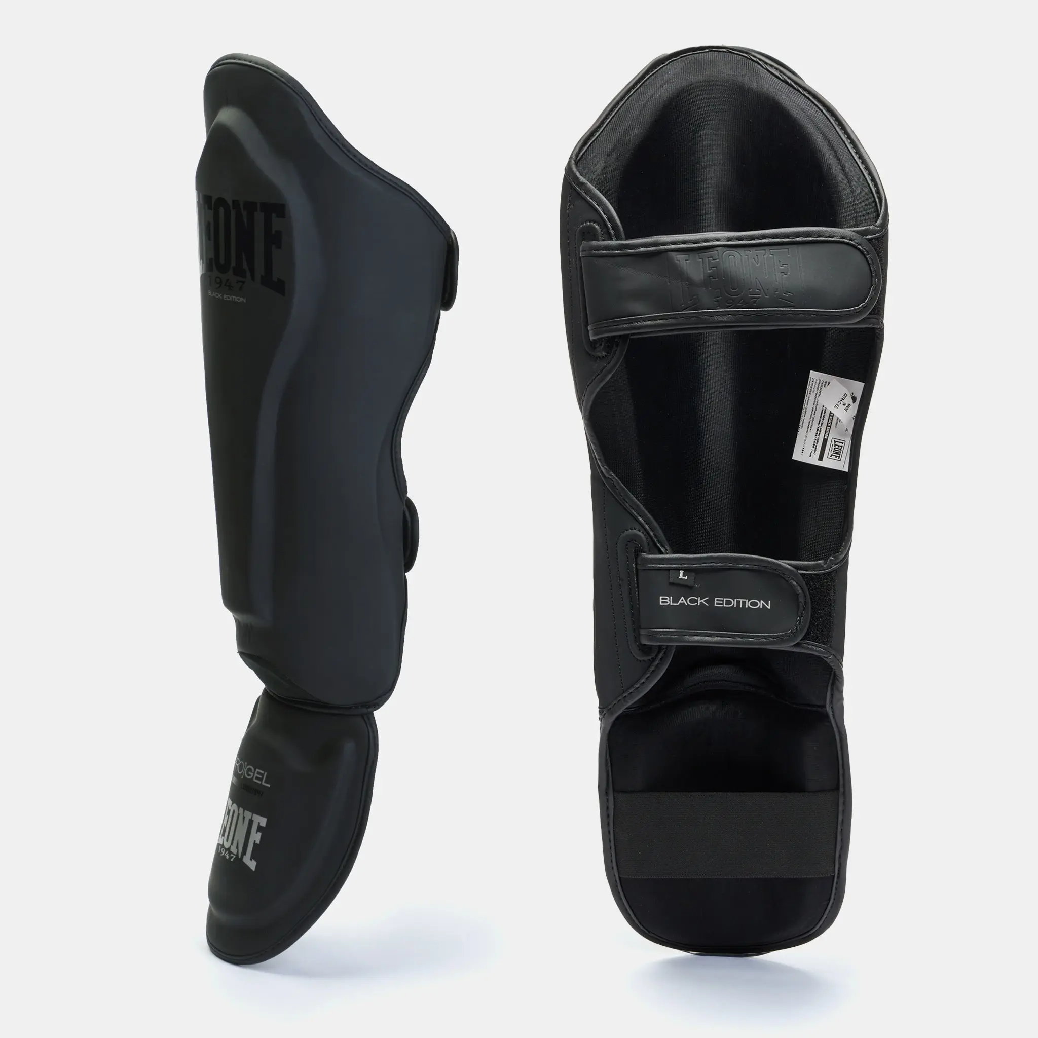 Leone - BLACK ED. SHINGUARDS PT119 / Black задна част и етикет