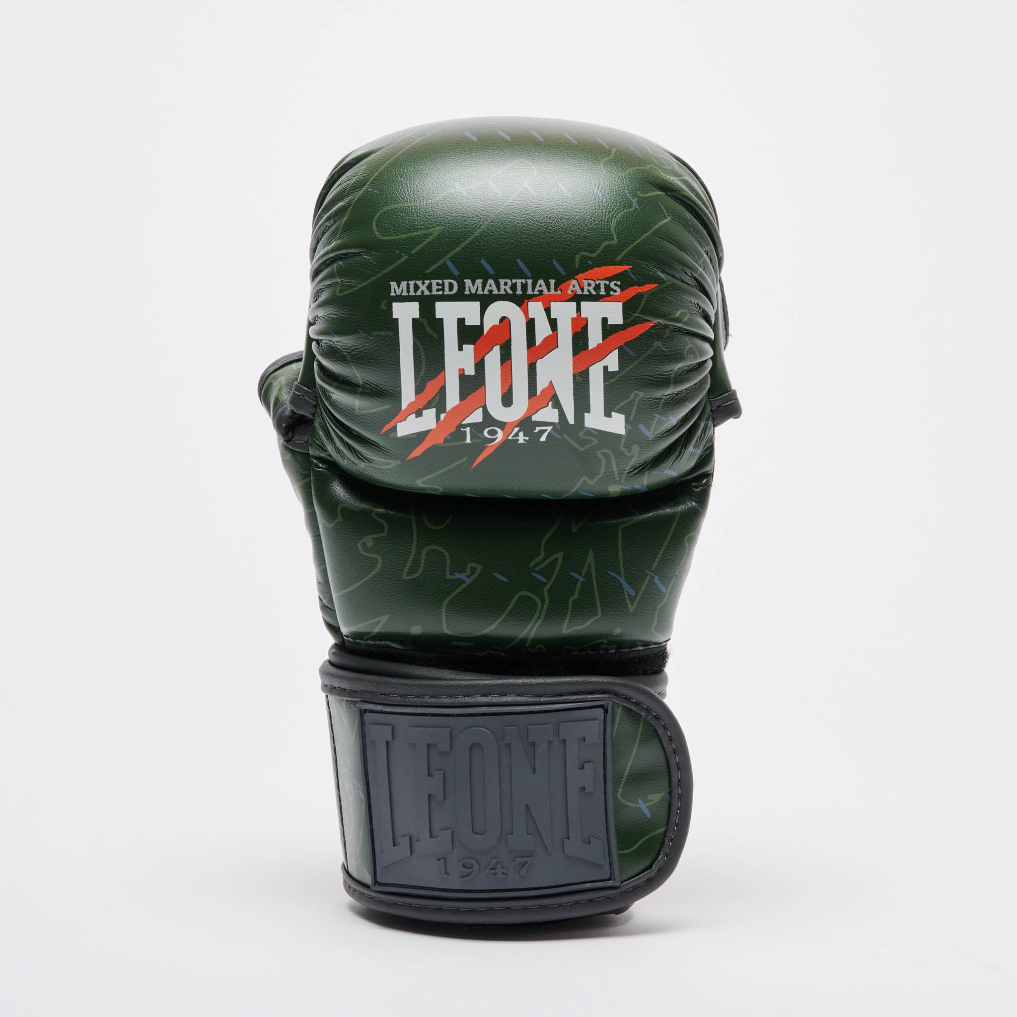 Leone 1947 Primal Instinct Training MMA Gloves - Green лява ръкавица на преден изглед