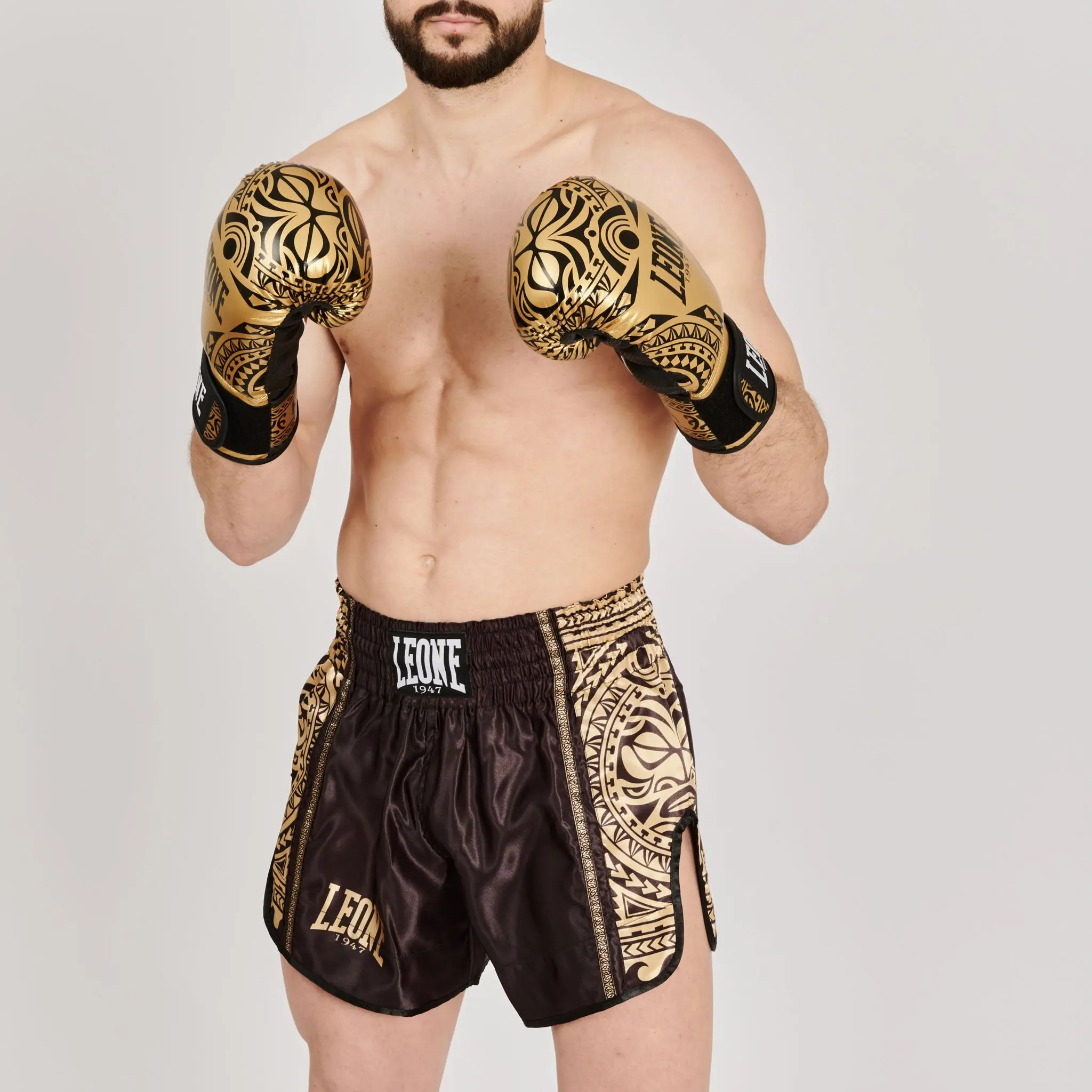 Leone - HAKA KICK SHORTS - Муай Тай Шорти - AB968 детайл на предницата