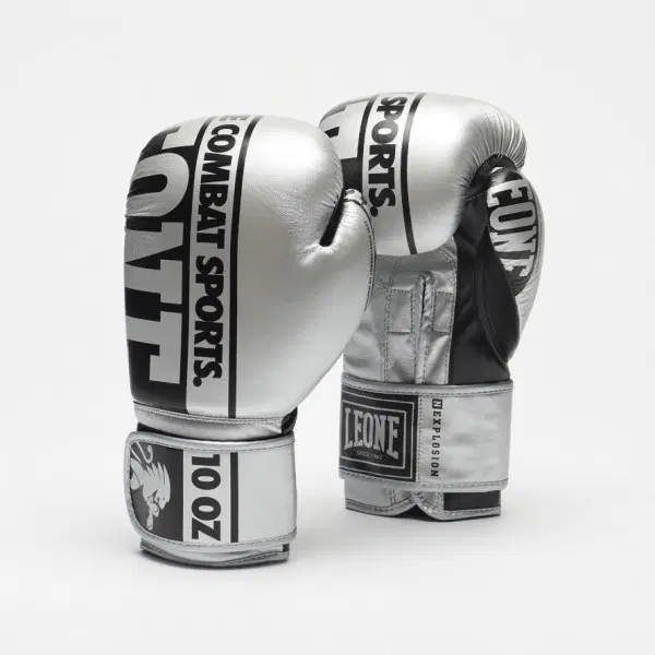 Leone - NEXPLOSION BOXING GLOVES GN322 - Silver/Black преден изглед