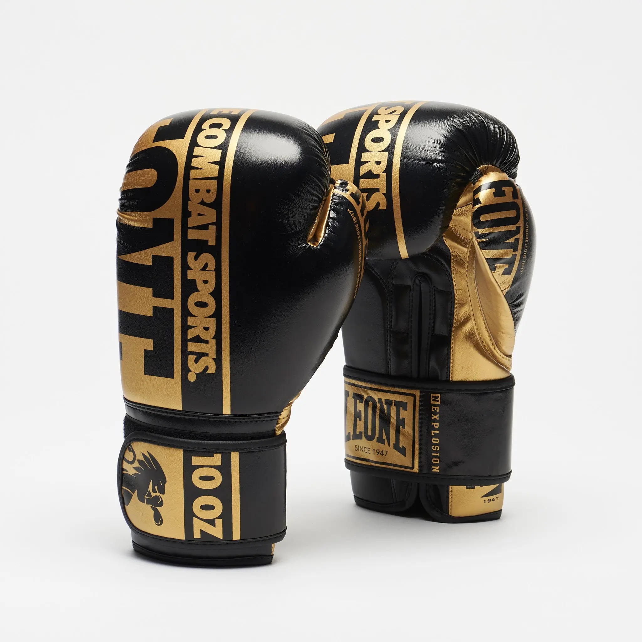 Leone - NEXPLOSION BOXING GLOVES GN322 - Black/Gold преден изглед