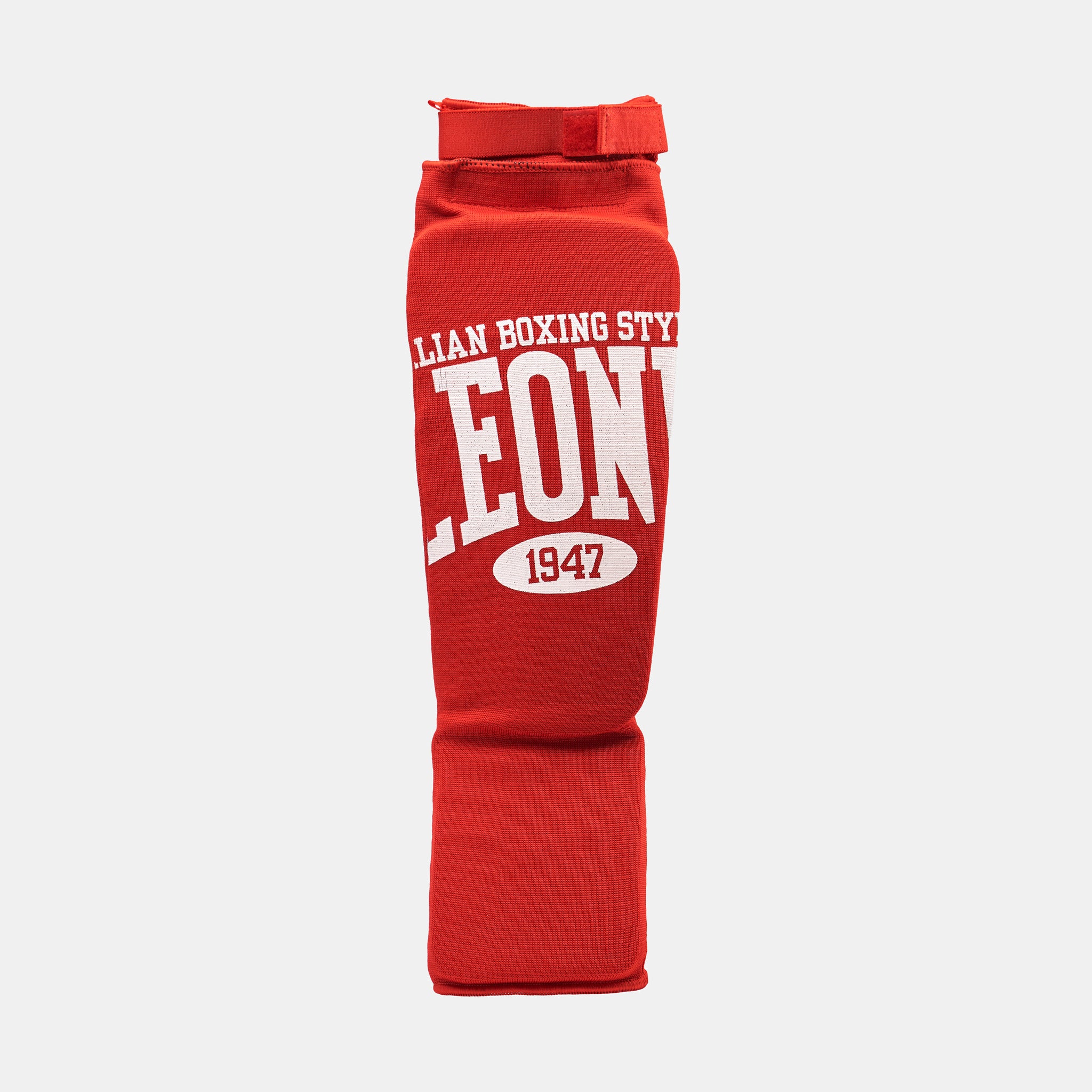Leone 1947 Comfort Shin Guards - Red детайл на лого