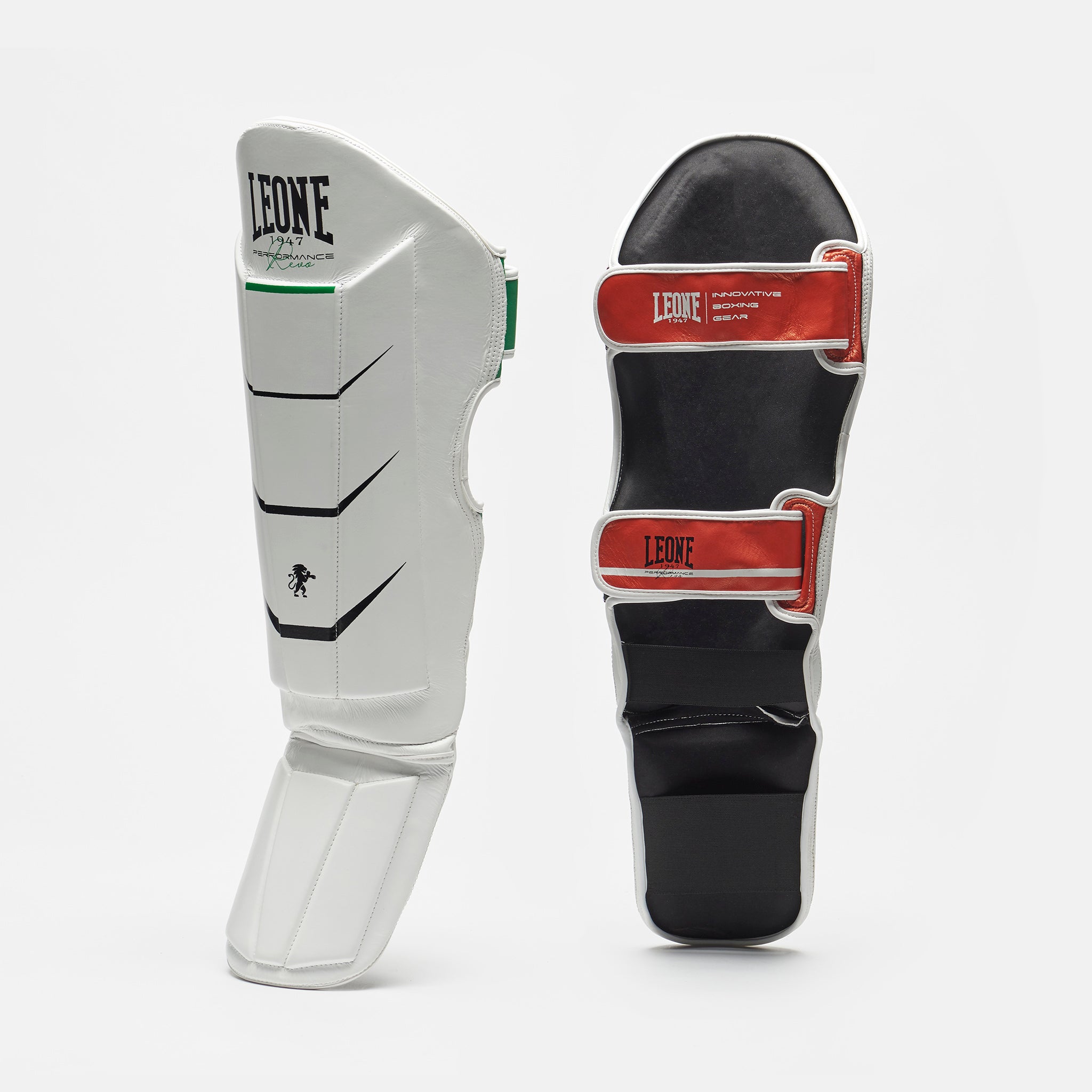 Leone 1947 Revo Performance Shin Guards бял цвят преден изглед