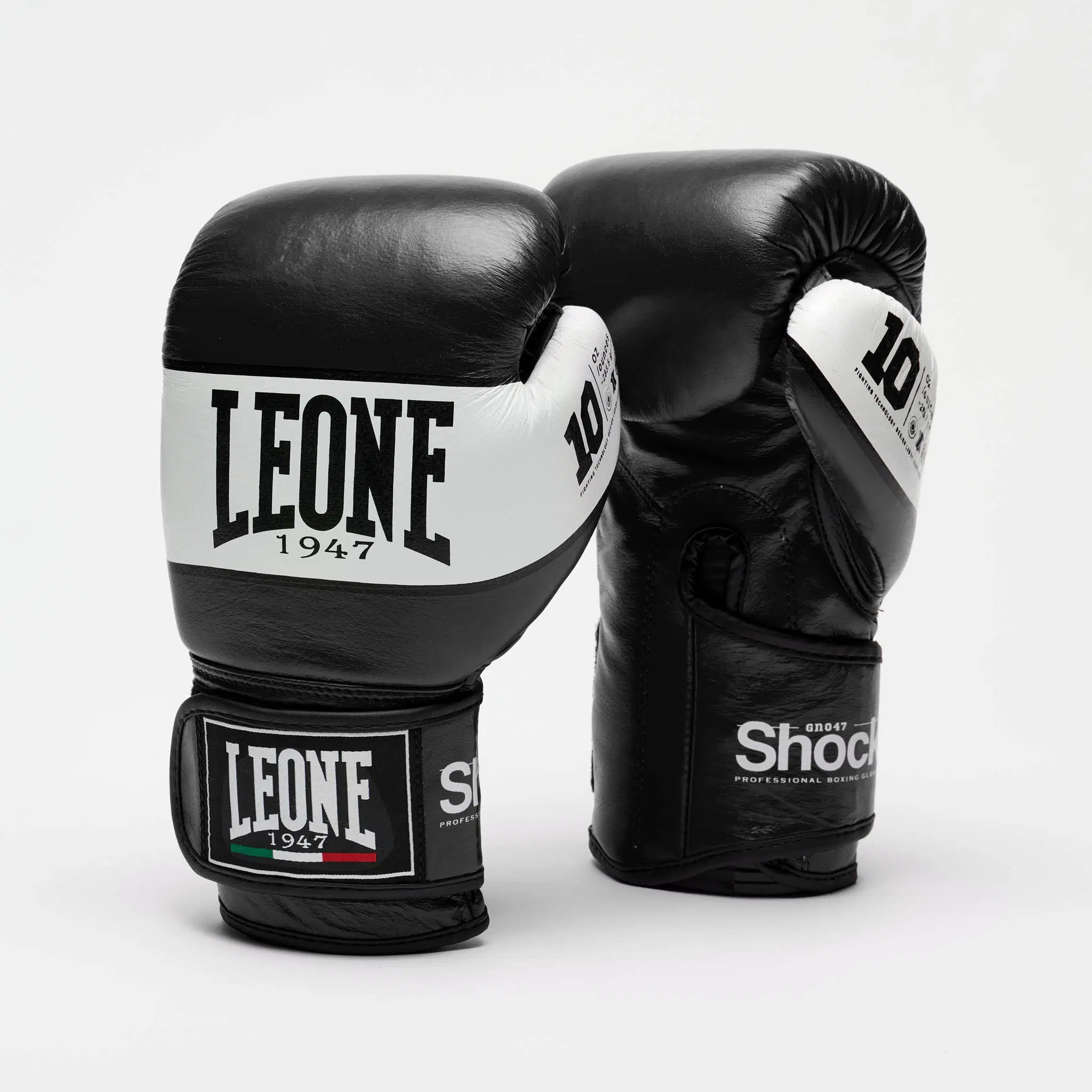 Leone - SHOCK Boxing Gloves GN047 / Black преден изглед