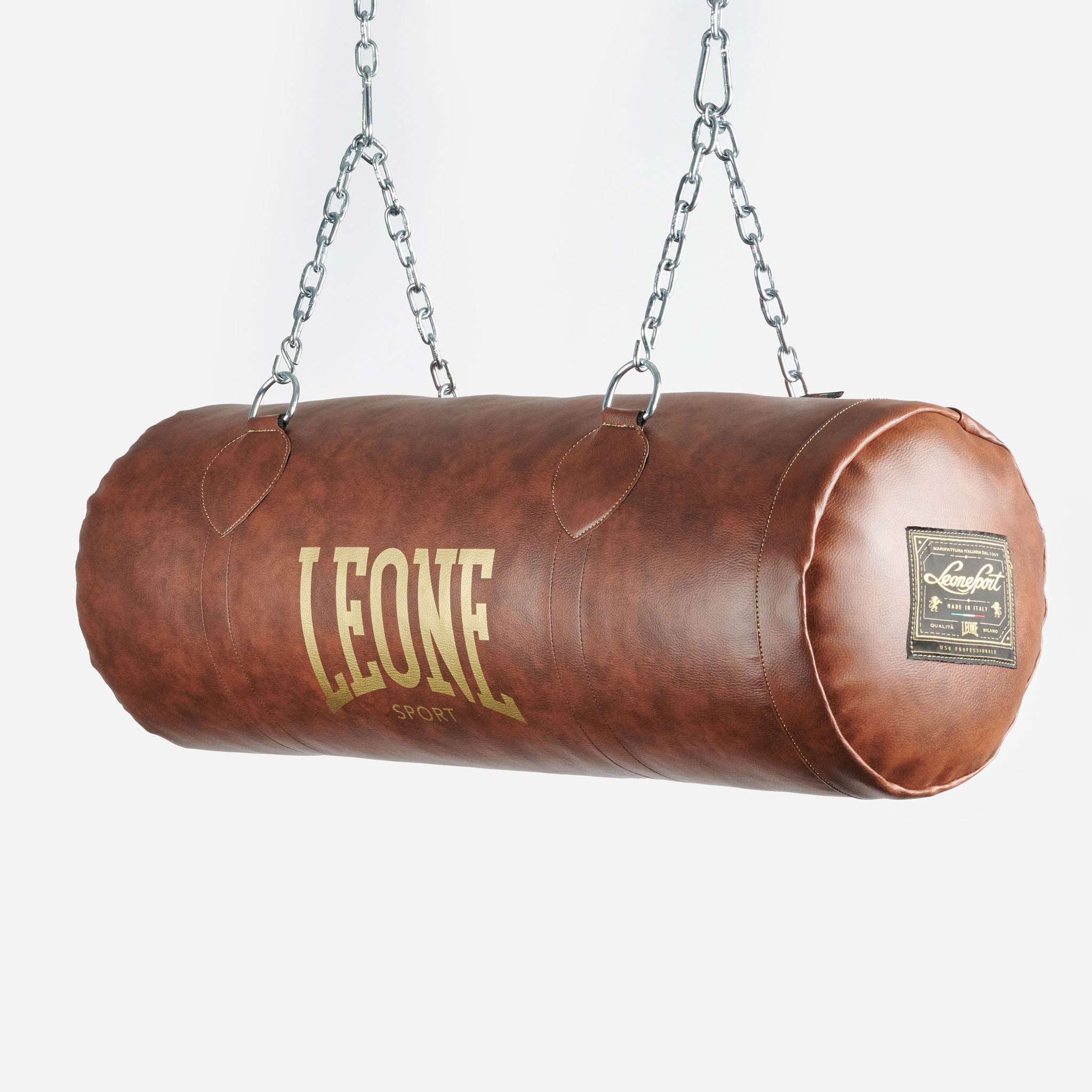 Leone 1947 Vulcano Vintage Uppercut Bag кафяв цвят, преден изглед