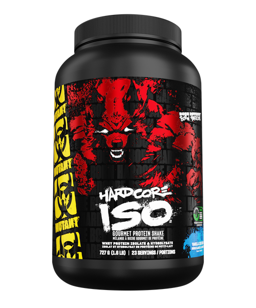 Mutant - Iso Surge / 1.6 lbs. преден изглед на опаковка, червен дизайн