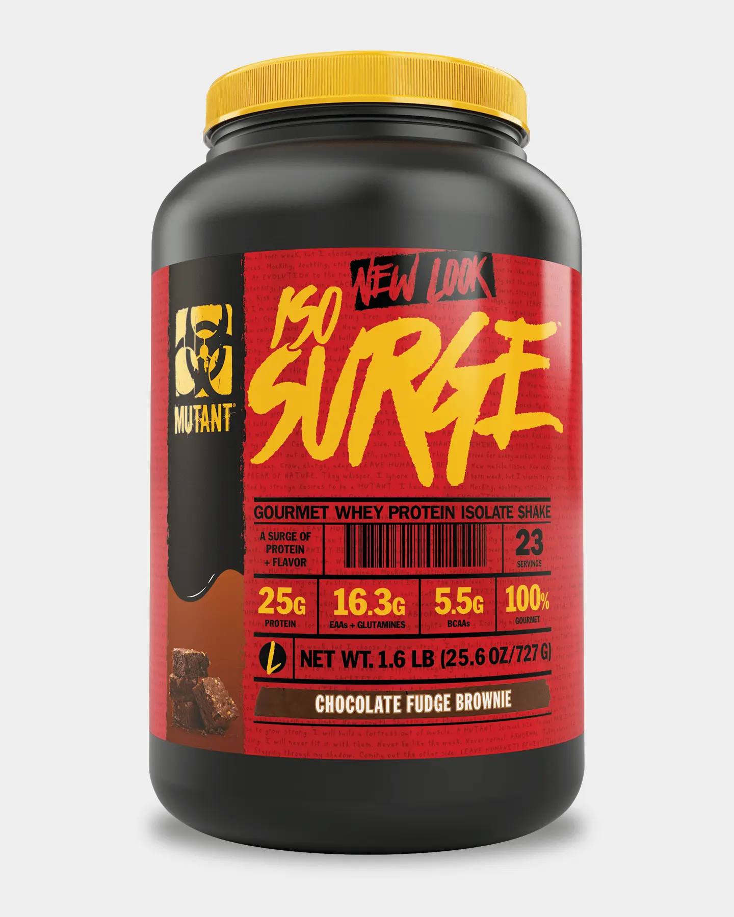 Mutant Iso Surge 5lbs преден изглед на опаковката с вкус ягода