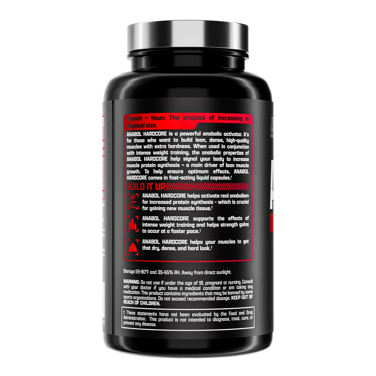 Anabol Hardcore Nutrex описание на гърба на опаковката