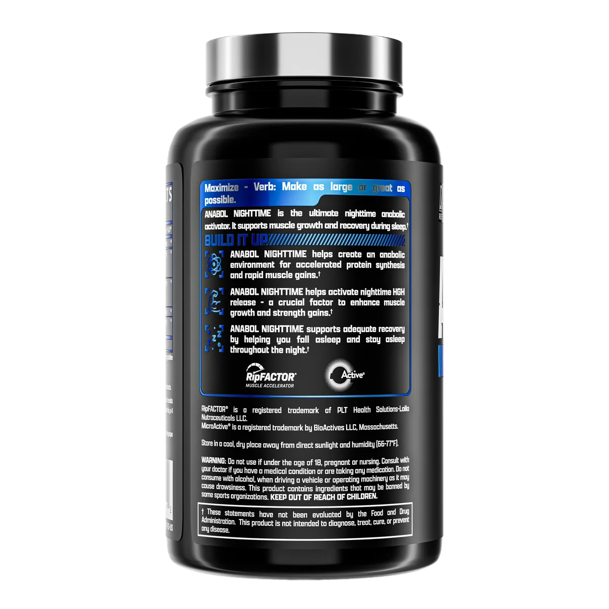 Nutrex Anabol Nighttime Nutrex заден изглед на опаковката