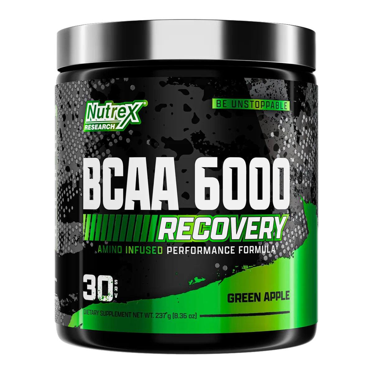 Nutrex BCAA 6000 Green Apple преден изглед на опаковката