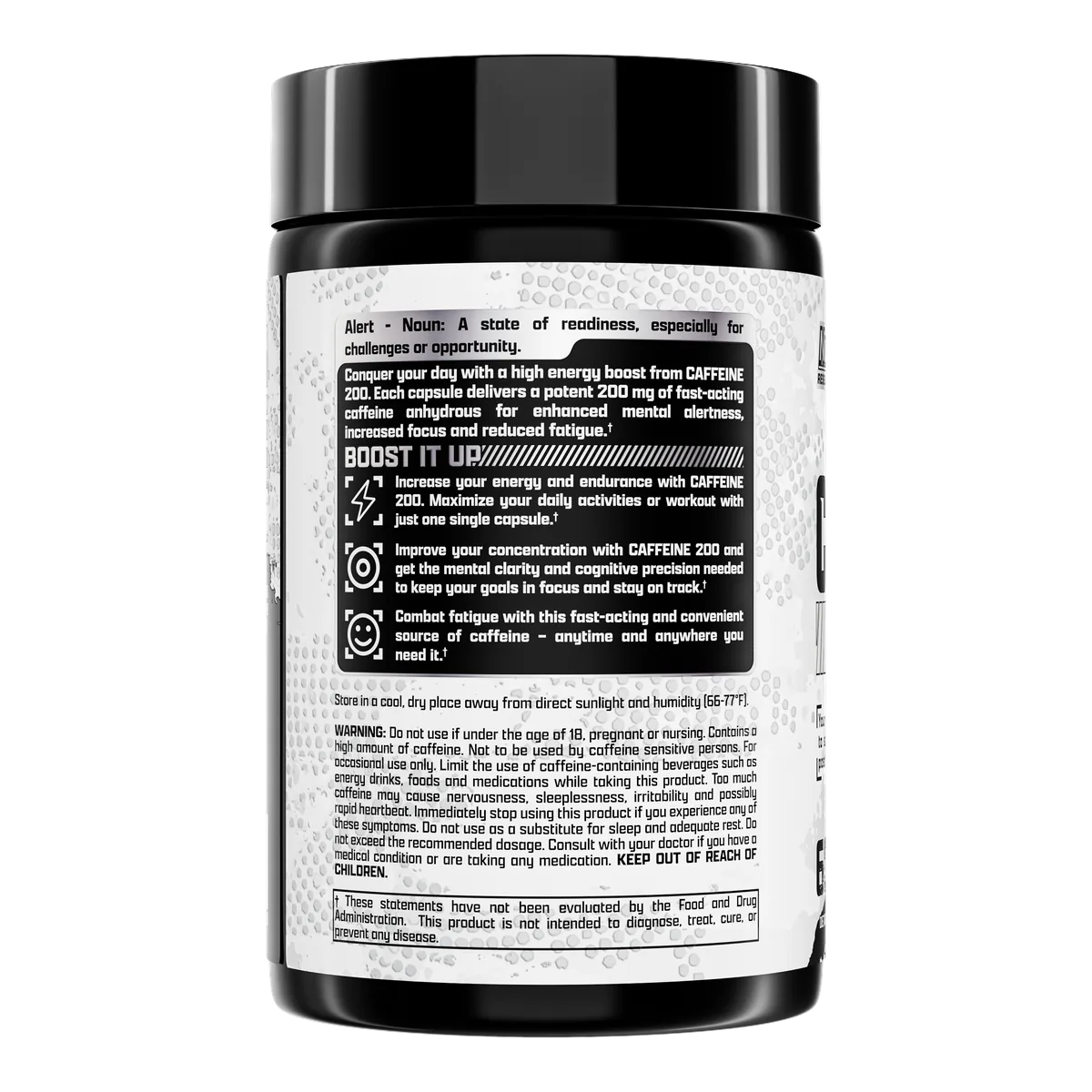 Nutrex Caffeine 200 Nutrex етикет със информация.