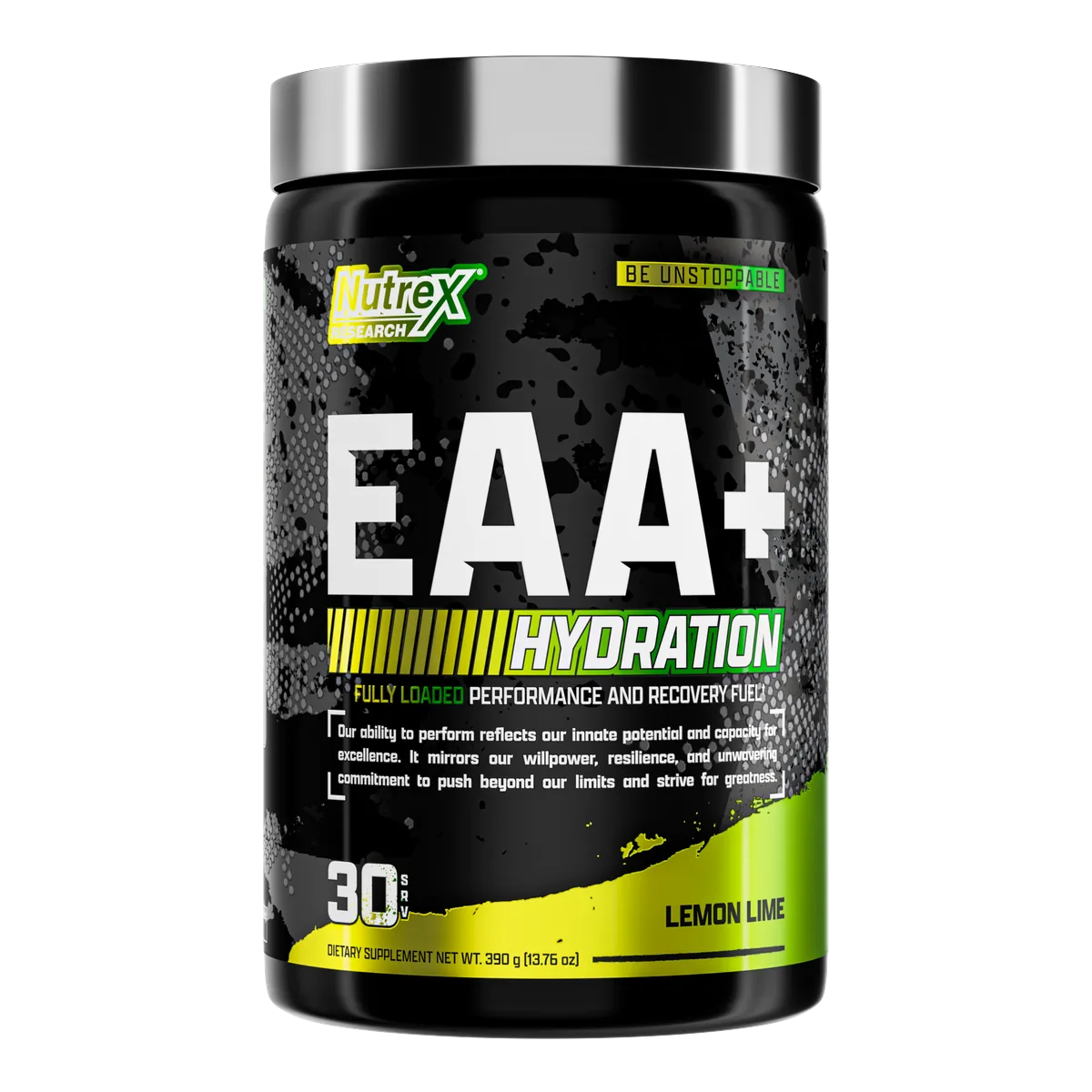 Nutrex EAA+ Hydration Lemon Lime преден изглед на опаковката