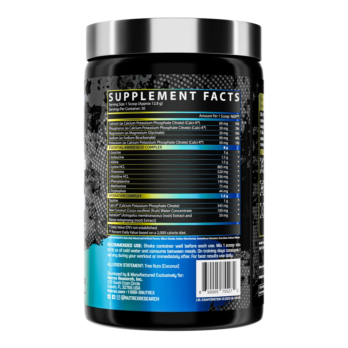 Nutrex EAA+ Hydration преден изглед на опаковката