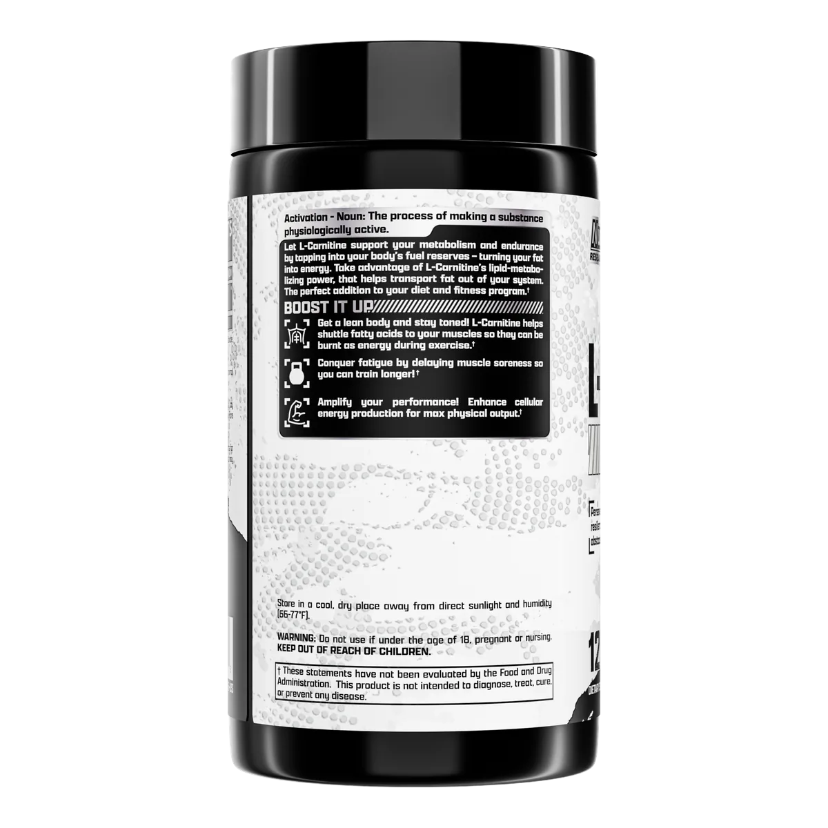 Nutrex L-Carnitine 1000 заден етикет с информация