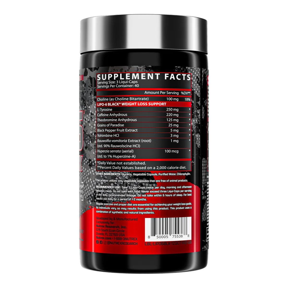 Lipo-6 Black Nutrex 120 капсули