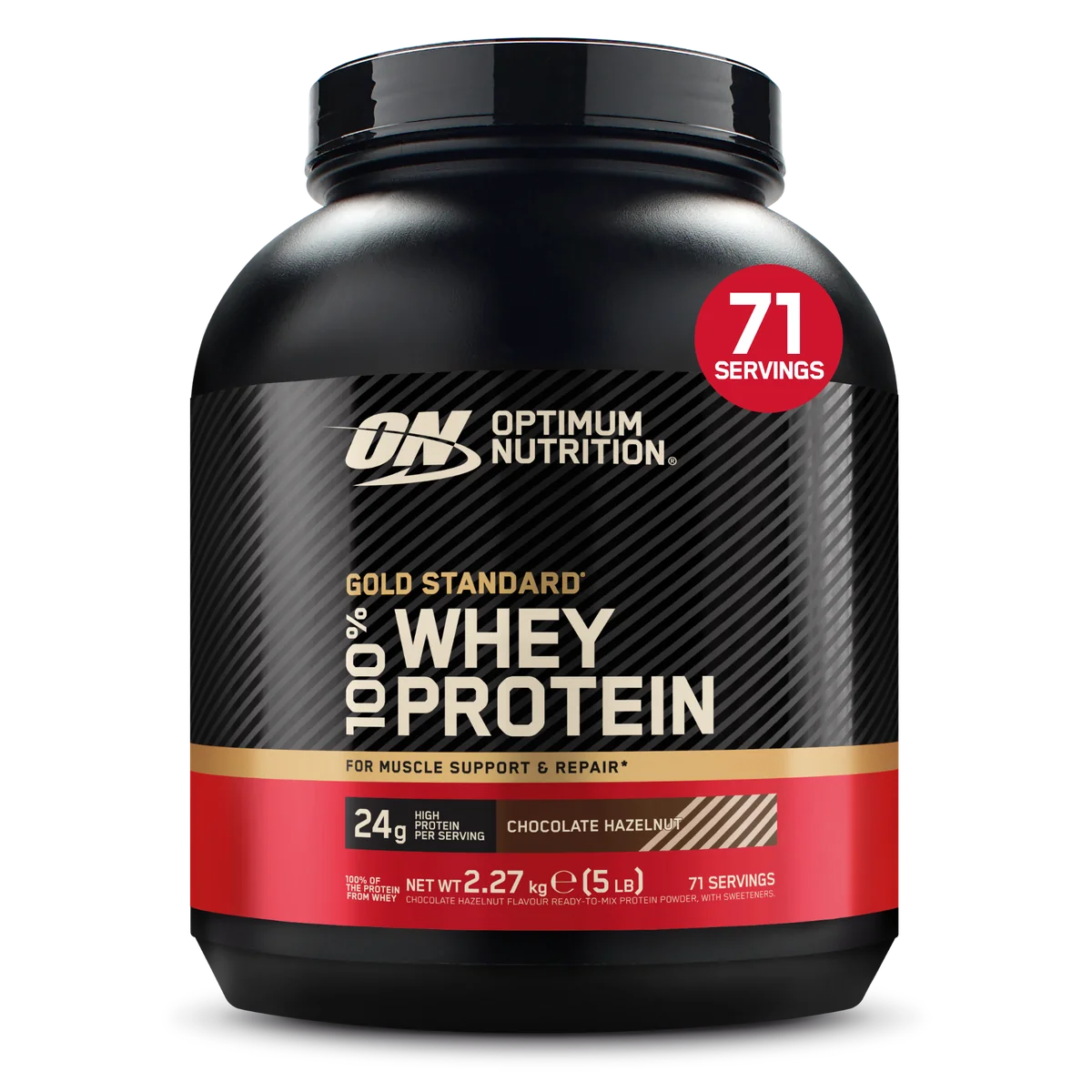 Optimum Nutrition Whey Gold Standard 2.27kg опаковка шоколадов лешник