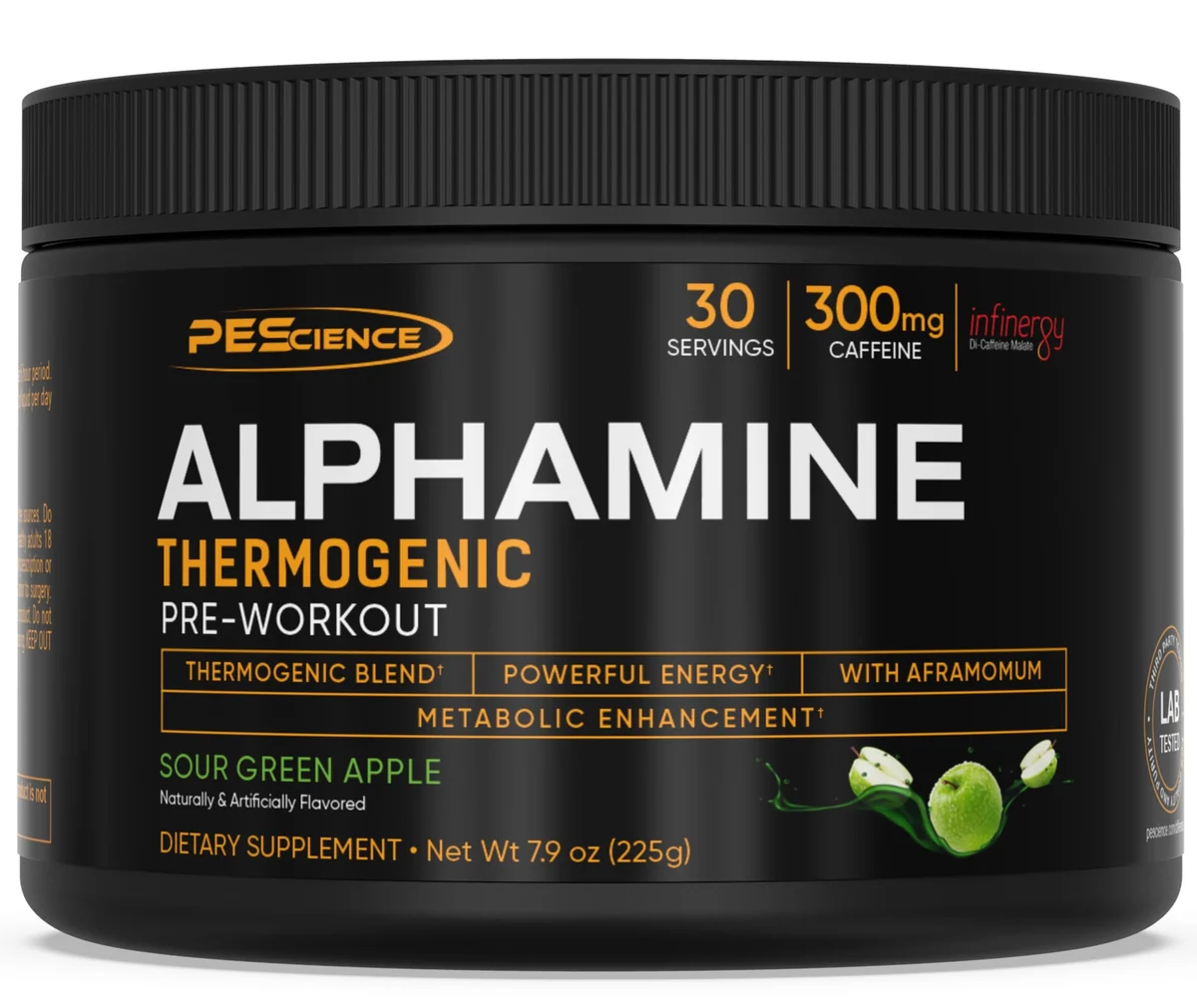 Продуктова снимка на PEScience Alphamine на бял фон