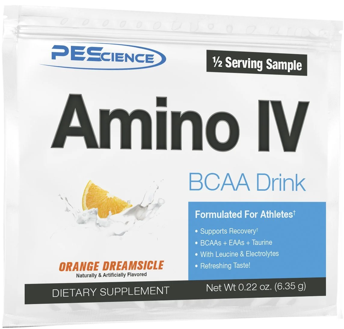PEScience Amino IV с вкус Sour Green Apple – преден изглед на опаковката