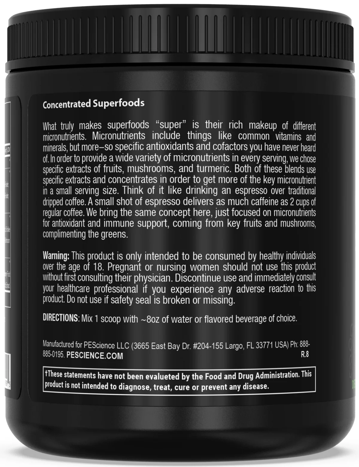 PEScience Greens Superfoods вкус Оригинален (Original) опаковка