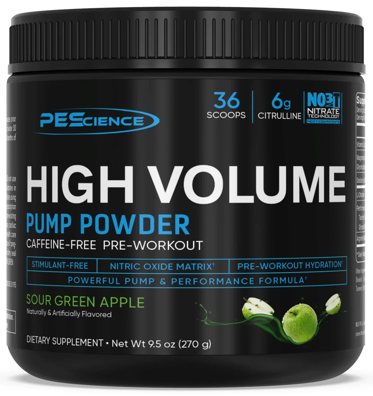 PEScience High Volume с вкус Sour Green Apple – предна част на опаковката