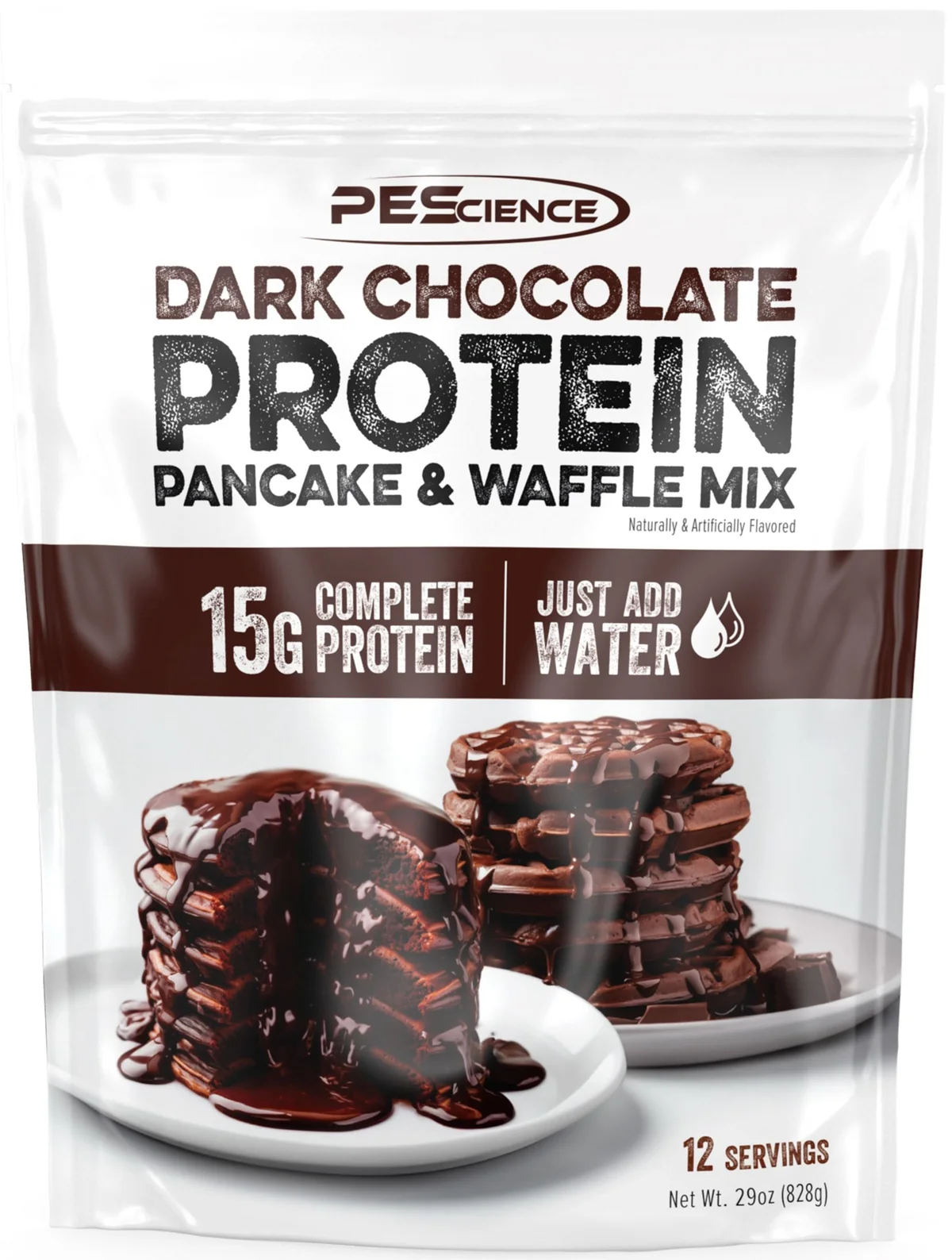 Групова снимка на трите вкуса на PEScience Pancake & Waffle Mix: Buttermilk, Cinnamon Roll, Dark Chocolate