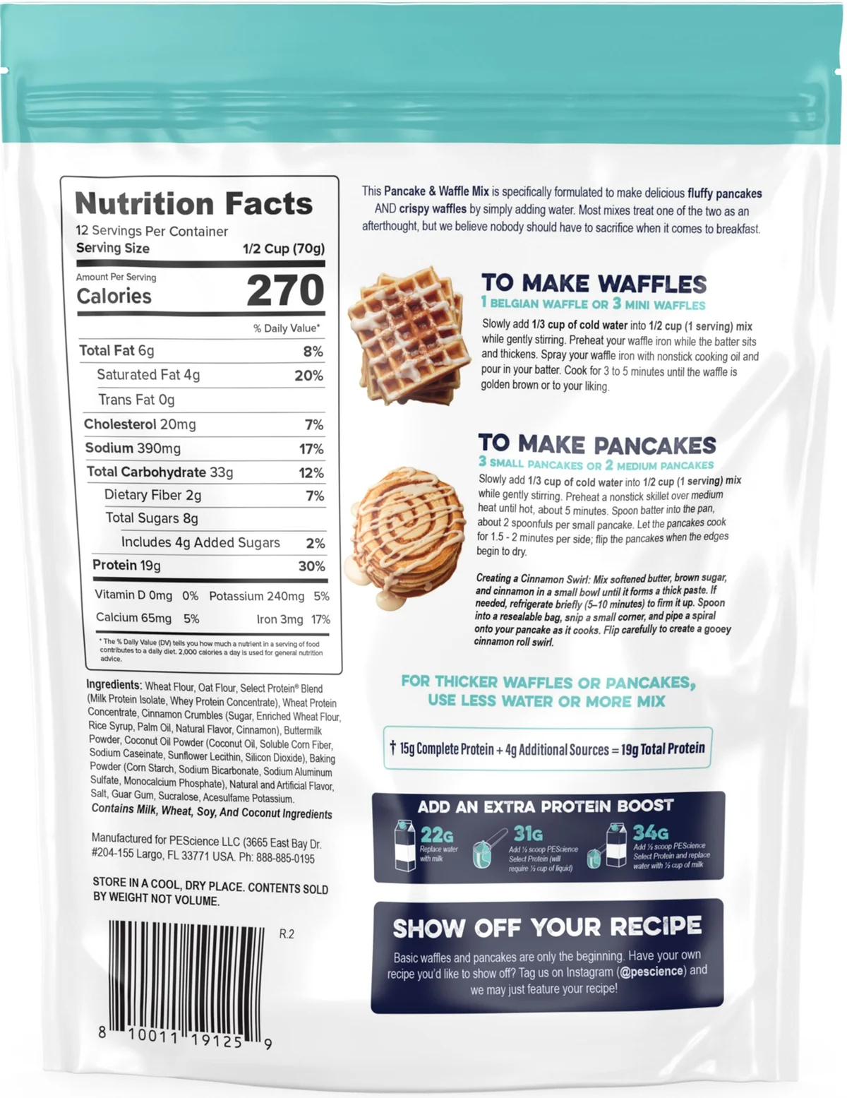 Кутия PEScience Pancake & Waffle Mix с вкус Buttermilk