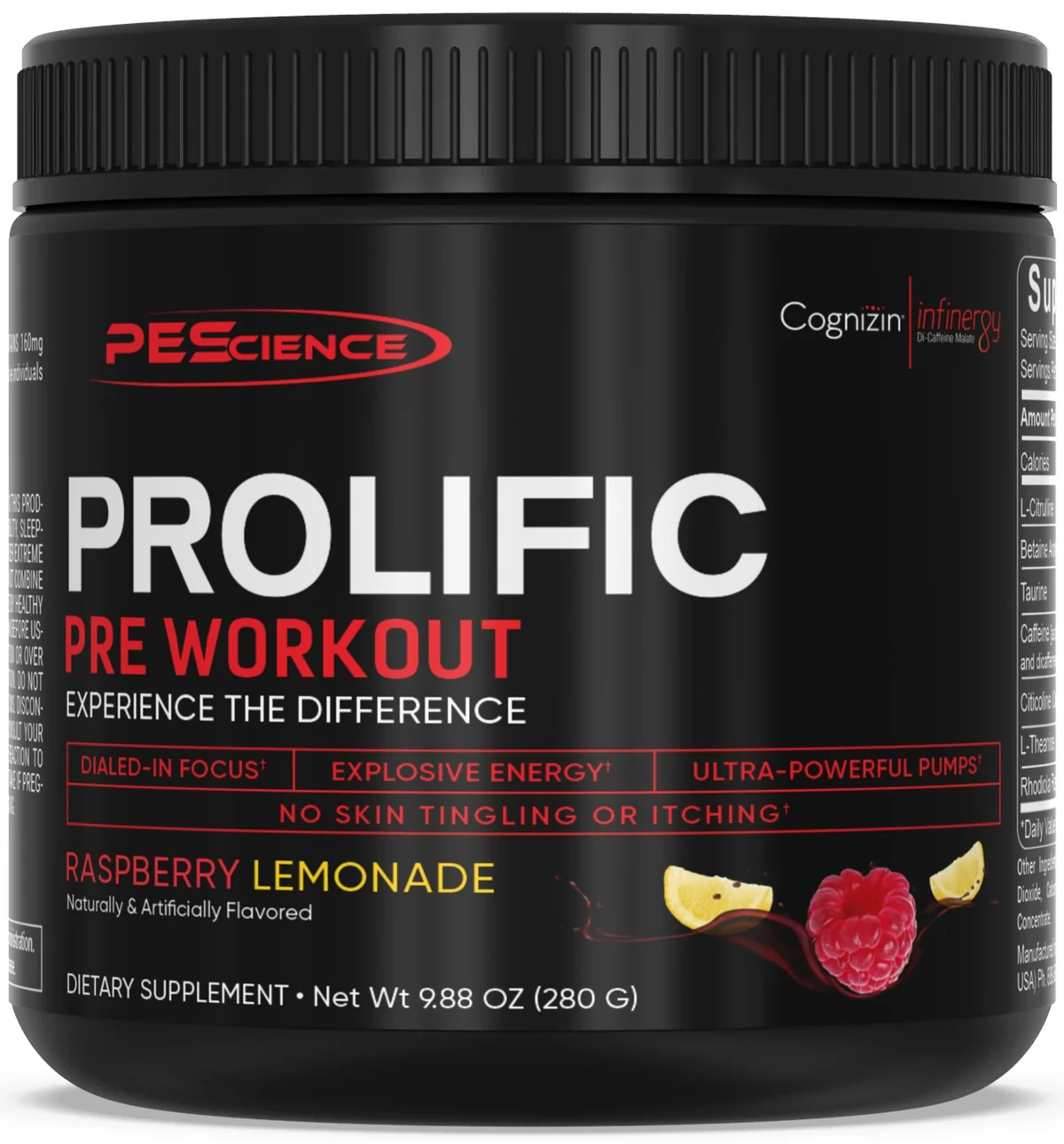 Различни вкусове на PEScience Prolific, подредени за избор