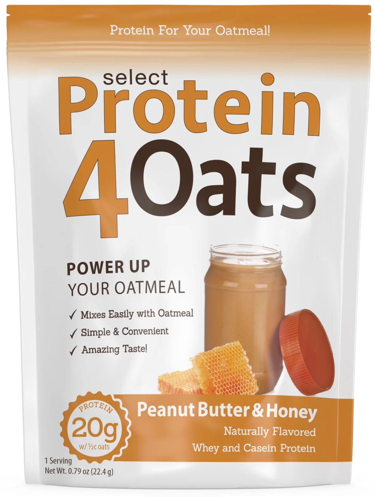 Снимка на PEScience Protein4Oats в процес на смесване с овесени ядки