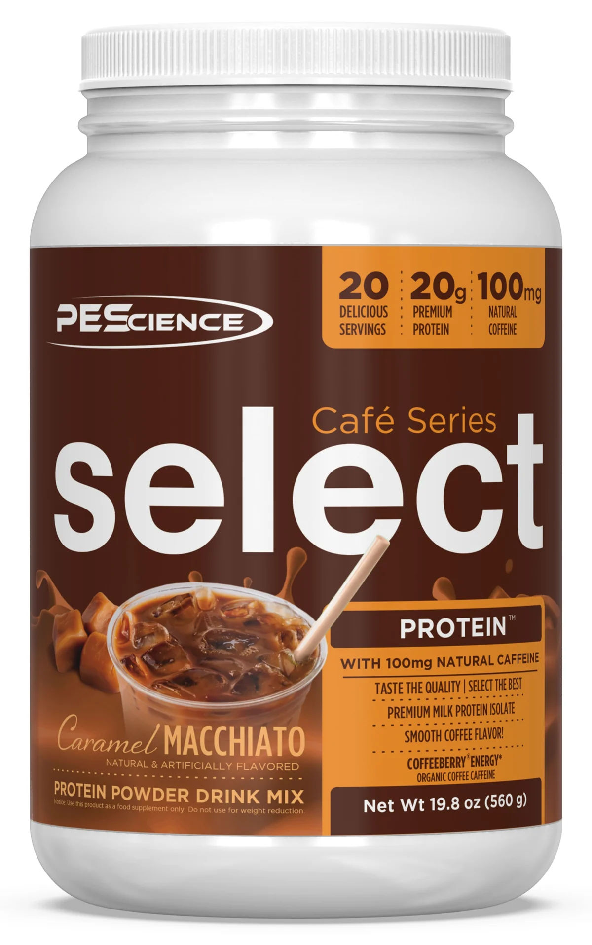 Опаковка на PEScience Select Cafe Series с изсипващ се прах