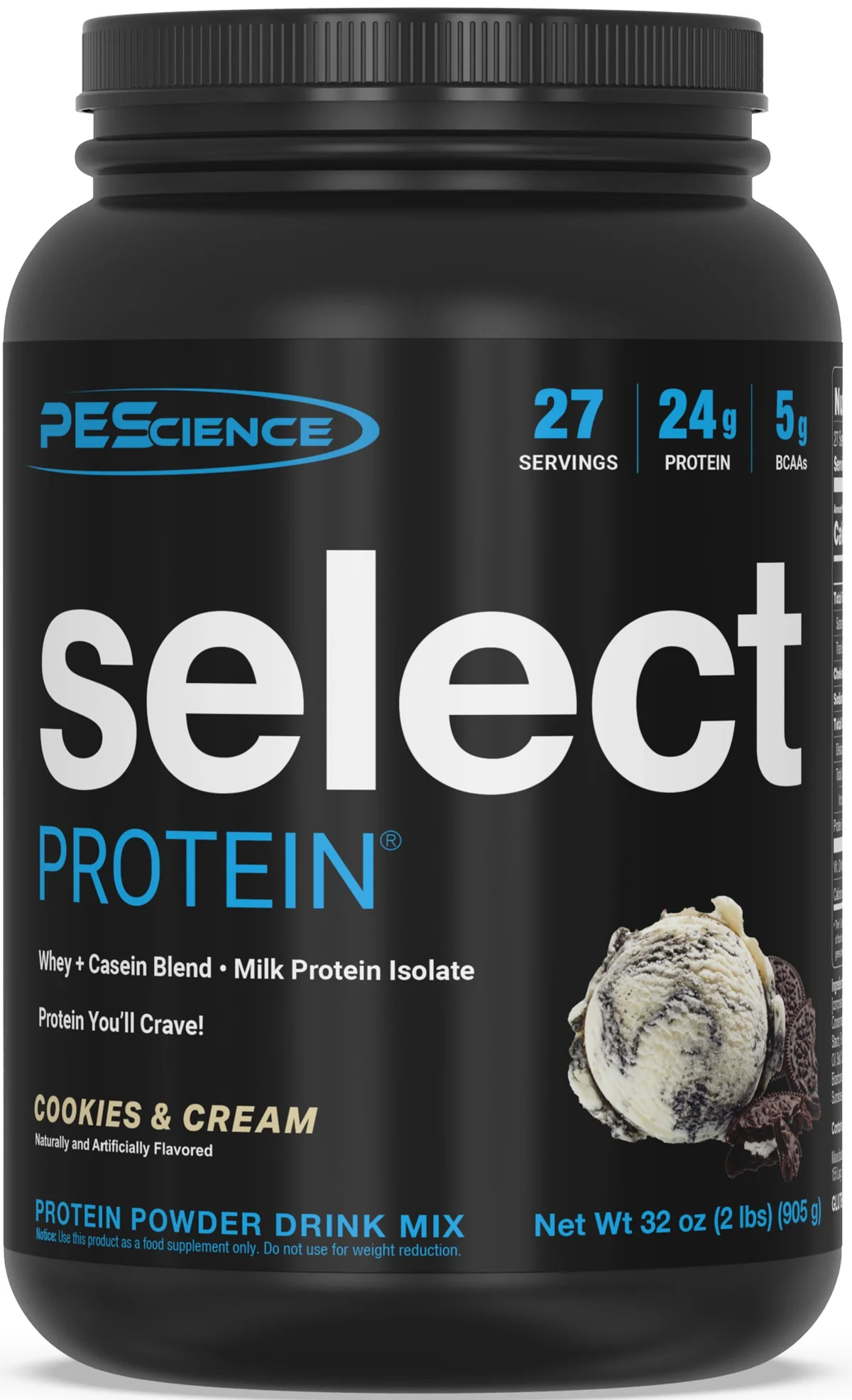PEScience Select Protein White Chocolate Macadamia (27 порции) - преден изглед на опаковката