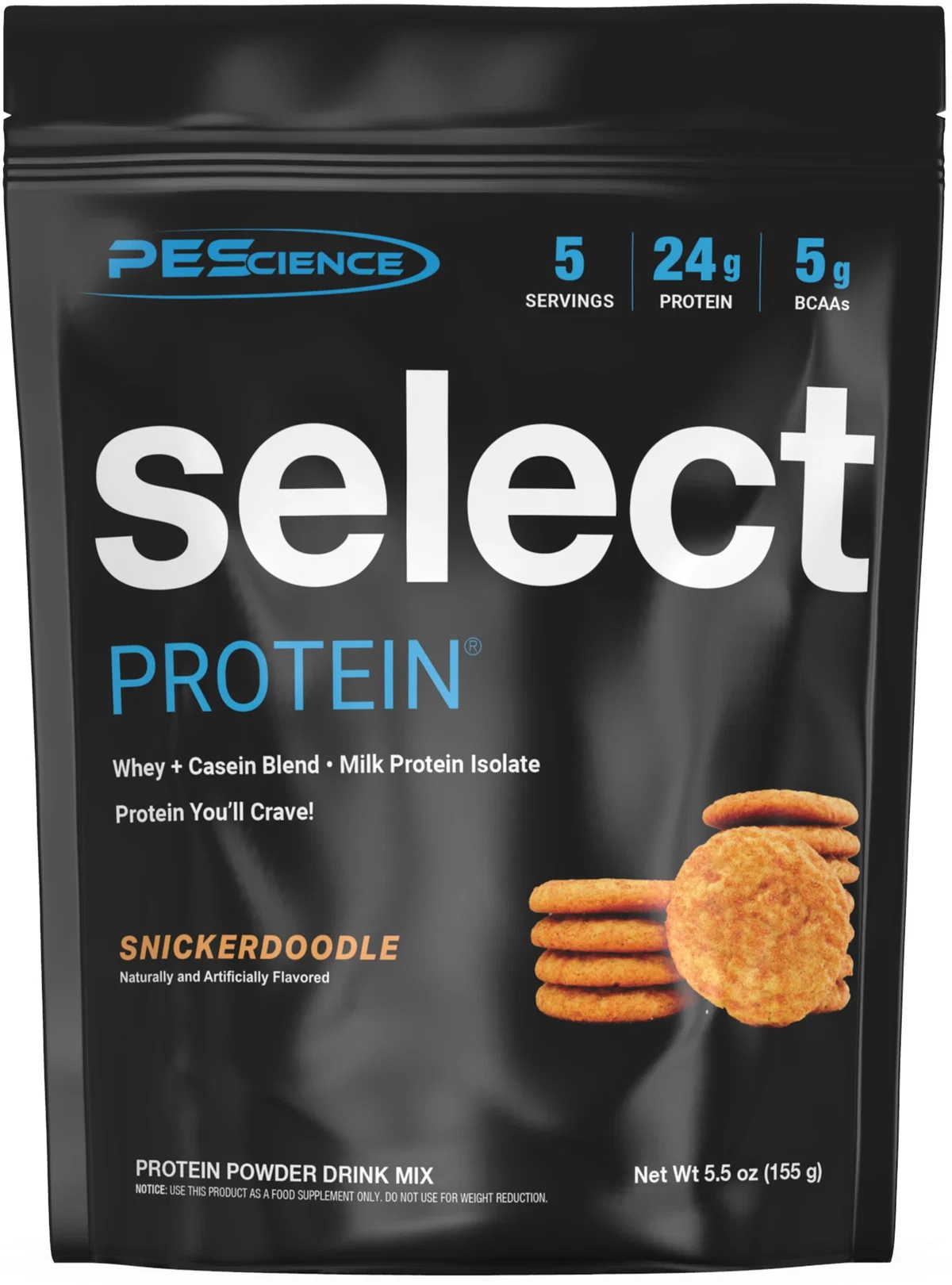 Опаковка PEScience Select Protein (5 порции) отблизо