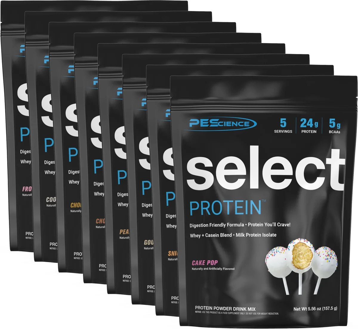Една от индивидуалните опаковки на PEScience Select Protein с вкус Chocolate Peanut Butter Cup