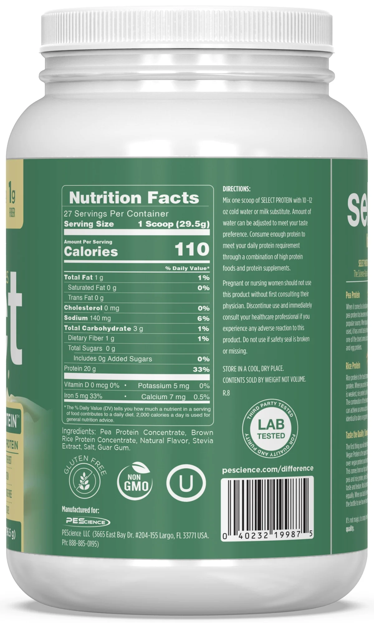 PEScience Select Protein Vegan Series, вкус Vegan Peanut Butter Delight