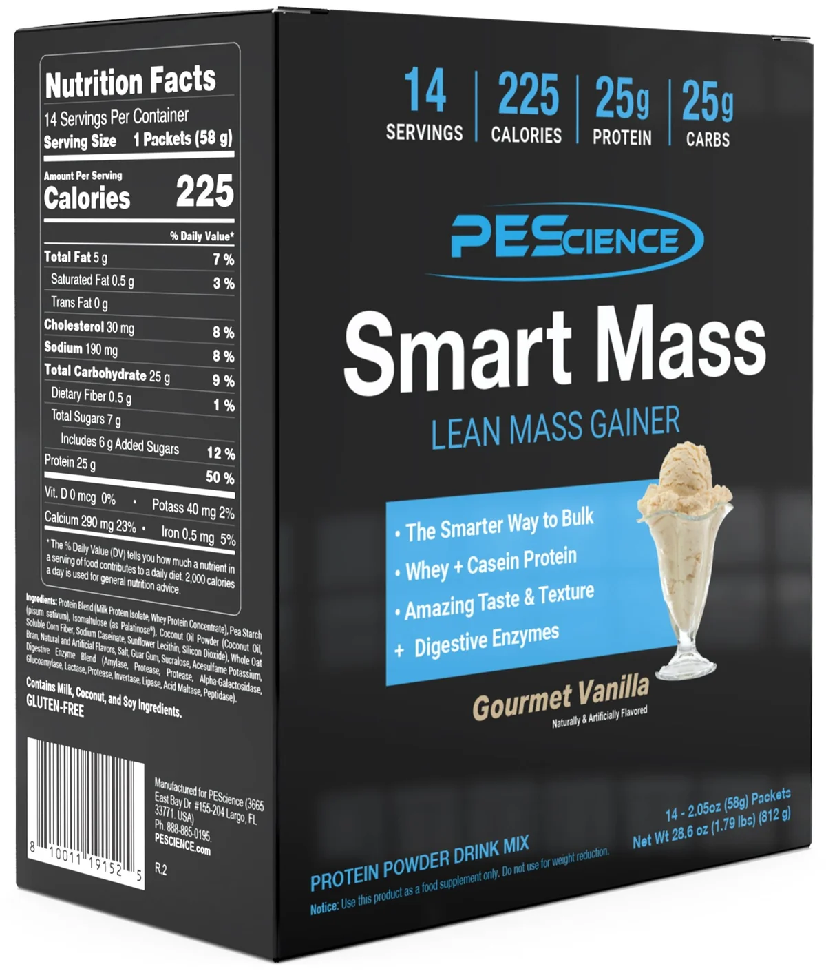 PEScience Select Smart Mass Gourmet Chocolate, опаковка отпред