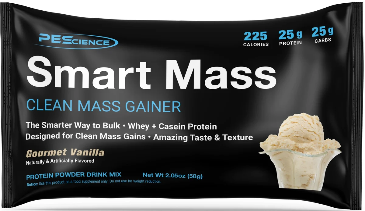 PEScience Select Smart Mass, задна страна на опаковката с хранителна информация
