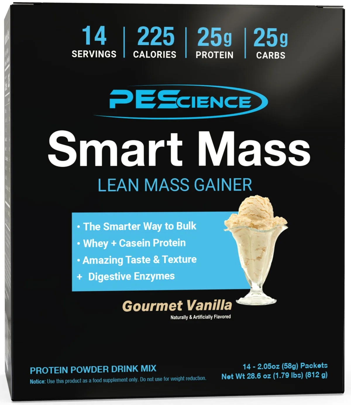 PEScience Select Smart Mass Gourmet Vanilla, опаковка отпред