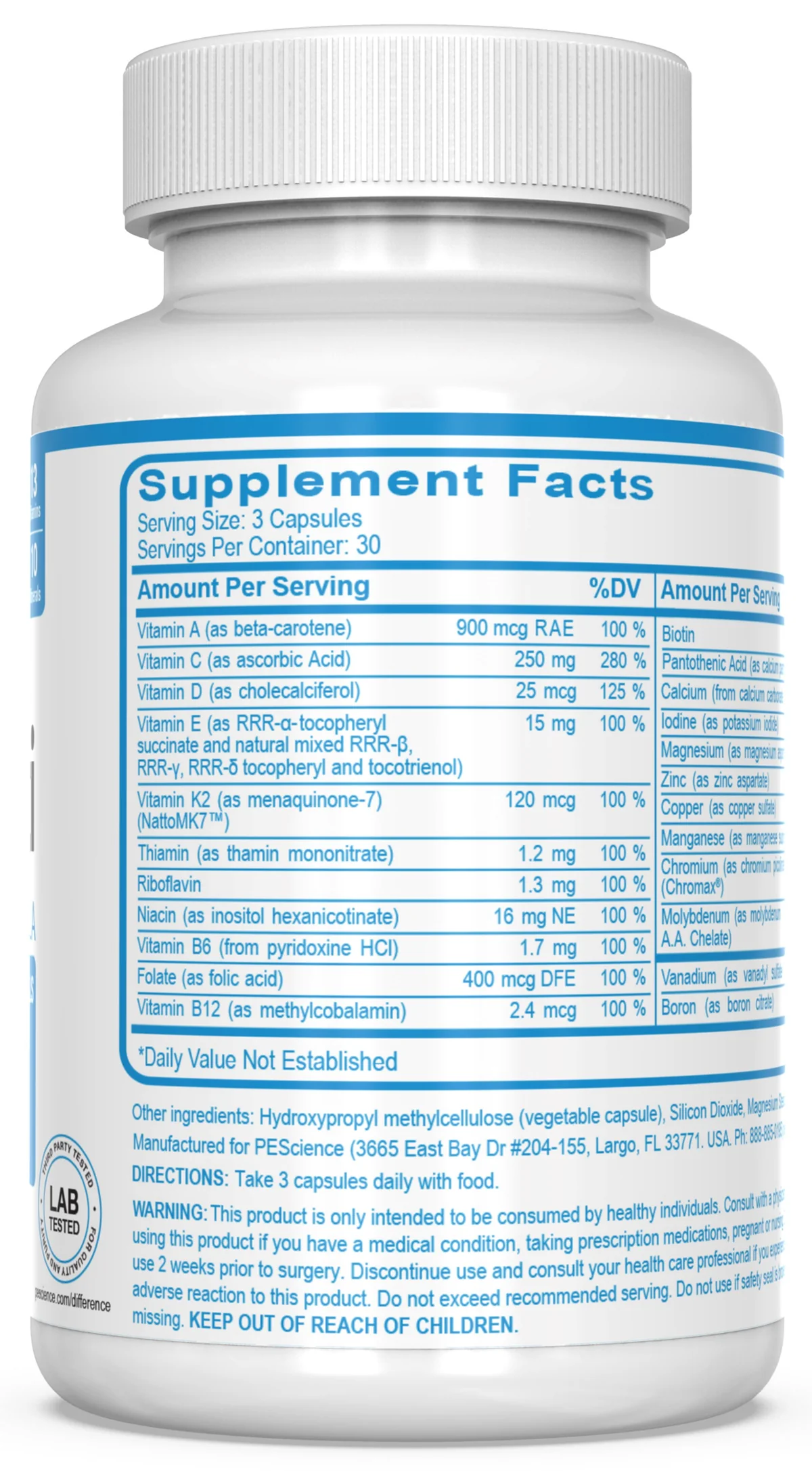PEScience TruMulti Men's капсули в близък план
