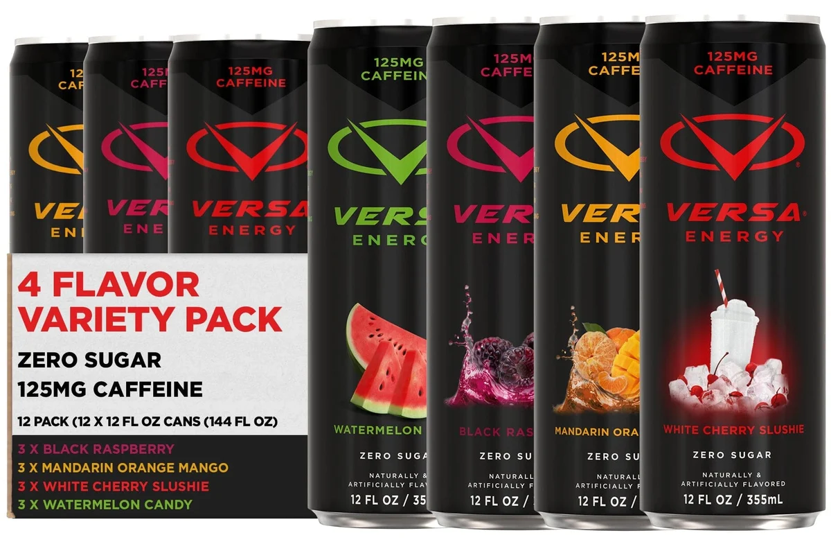 PEScience Versa Energy Drink – кутии на фона на спортна среда